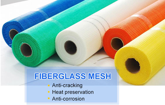 145g 45g High Temperature Resistance Fiberglass Wall Mesh Fabric Softness And Resistance To Aging