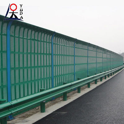 Green Transparency Road Noise Barrier Wall Fence / Highway Noise Barrier Wall
