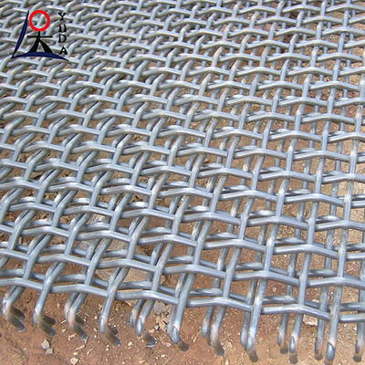 Woven Mine Crimped Wire Mesh Vibrating Security Screen Mesh Galvanised Surface