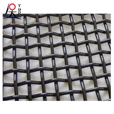 65 Mn High Carbon Steel Stone Crusher Crimped Woven Wire Mesh For Mine Sieving