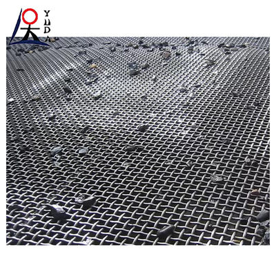 65 Mn High Carbon Steel Stone Crusher Crimped Woven Wire Mesh For Mine Sieving