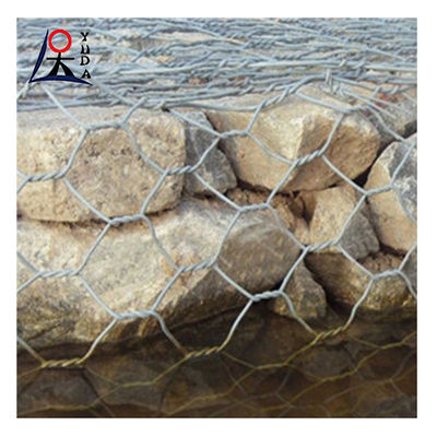 Hexagonal Wire Mesh Gabion Fence Panels Welded Stone Cage Gabion Mesh