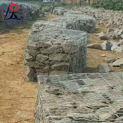 Εξαγωνικά καλάθια από γαβιονίκι, προστατευτικό δίχτυ από πέτρα, πέτρα, κλουβί, τοίχος, μέταλλο