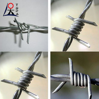 BWG16 Barbed Iron Wire Price Per Roll 14 Gauge Hot Dipped Galvanized Barb Wire Roll