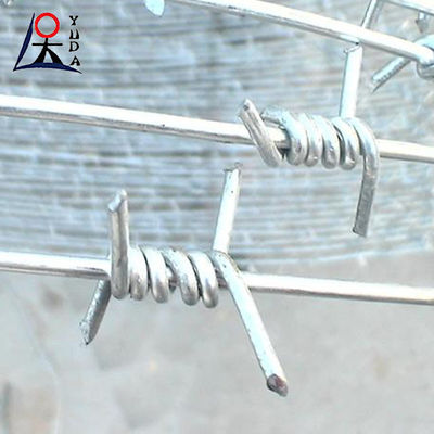 BWG16 Barbed Iron Wire Price Per Roll 14 Gauge Hot Dipped Galvanized Barb Wire Roll