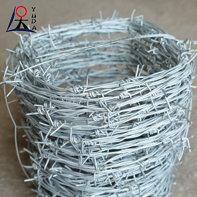 3 Strand Security Barbed Wire Single 14 Gauge Galvanized Fence Rolls Barbed Wire