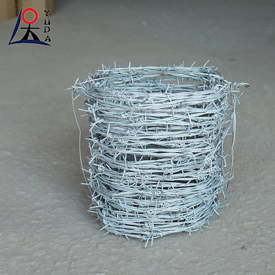 3 Strand Security Barbed Wire Single 14 Gauge Galvanized Fence Rolls Barbed Wire