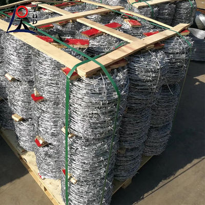 BWG16 Barbed Iron Wire Price Per Roll 14 Gauge Hot Dipped Galvanized Barb Wire Roll