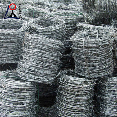 Double Twisted Hot Dipped Galvanized Steel Barbed Iron Wire Fence For Farm