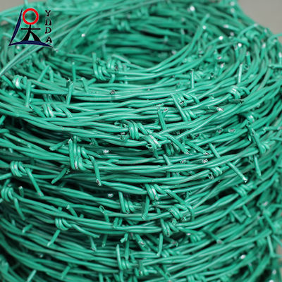 14 Gauge PVC Coated Barbed Wire Galvanized Decorative Barbed Wire Roll