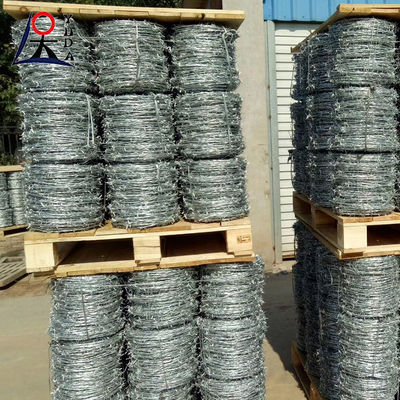 14 Gauge PVC Coated Barbed Wire Galvanized Decorative Barbed Wire Roll