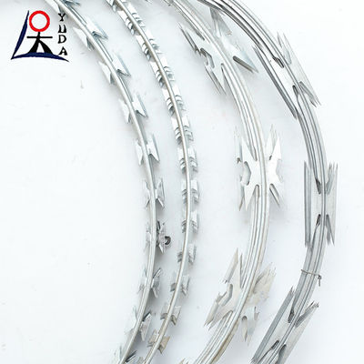Hot Dip Galvanized Straight Line Razor Barbed Wire Mesh Fence