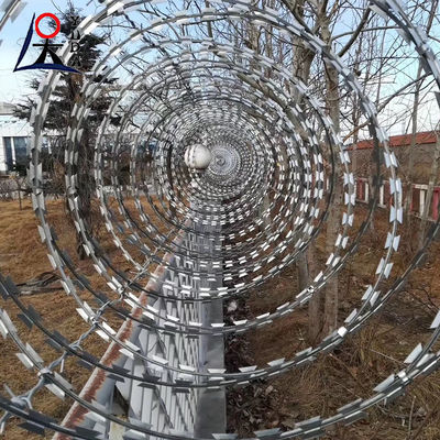 High Security BTO-12 Galvanized Barbed Wire Concertina Razor