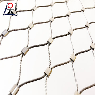 SS304 316 Stainless Steel Welded Wire Mesh Safety Flexible Ferrule Cable Wire Rope Net