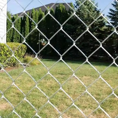 Privacy Chain Link Mesh Rolls Diamond Shape Galvanized Chain Link Fence