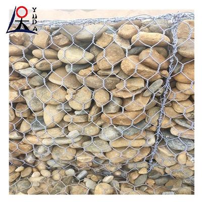 Low Carbon Steel Wire Mesh Hexagonal Gabion Mesh Woven Gabion Stone Cage