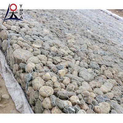 Galvanized Woven Hexagonal Wire Box Gabion Mesh Rock Cage Retaining Wall