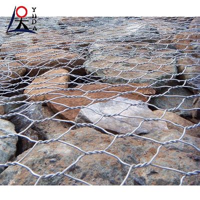 Galvanized Woven Hexagonal Wire Box Gabion Mesh Rock Cage Retaining Wall